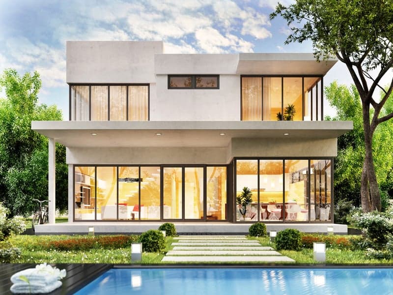 Maison moderne avec piscine